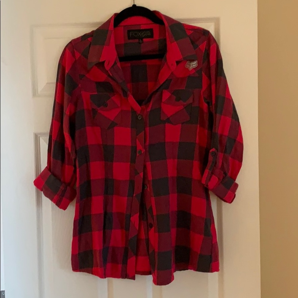 Flannel button down Top